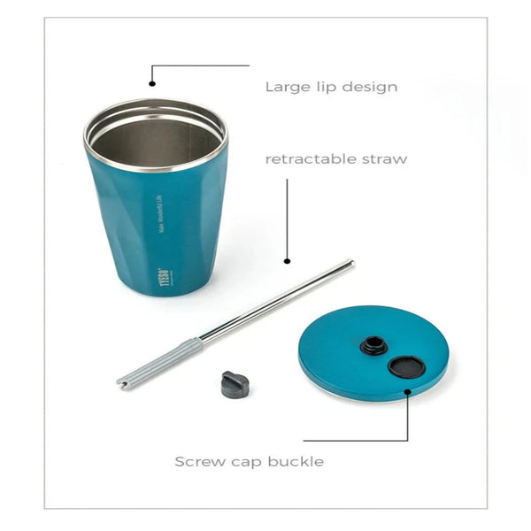 TYESO Vacuum Insulated Cup With Retractable Straw