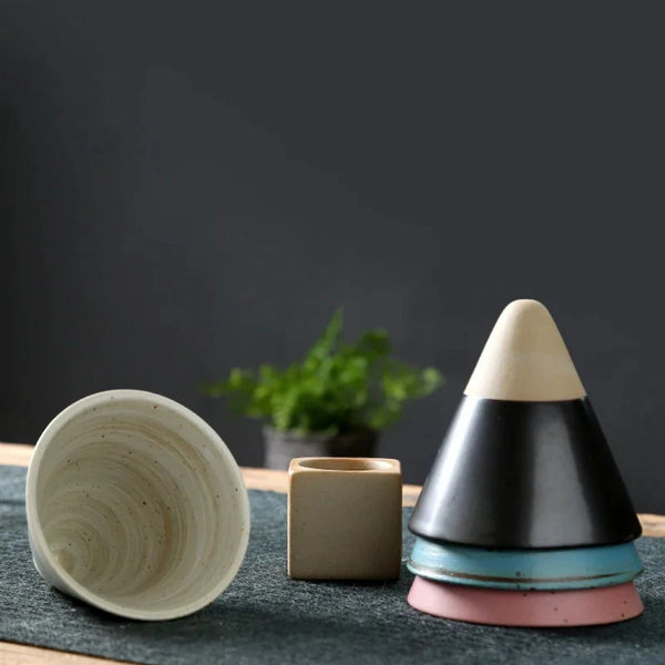 Conical Coffee Mugs With Stands