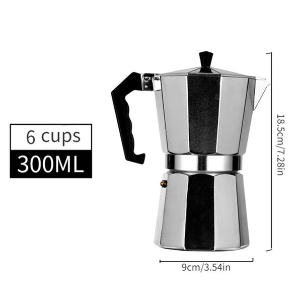 Classic Stovetop Moka Pot | Aluminum Espresso Maker