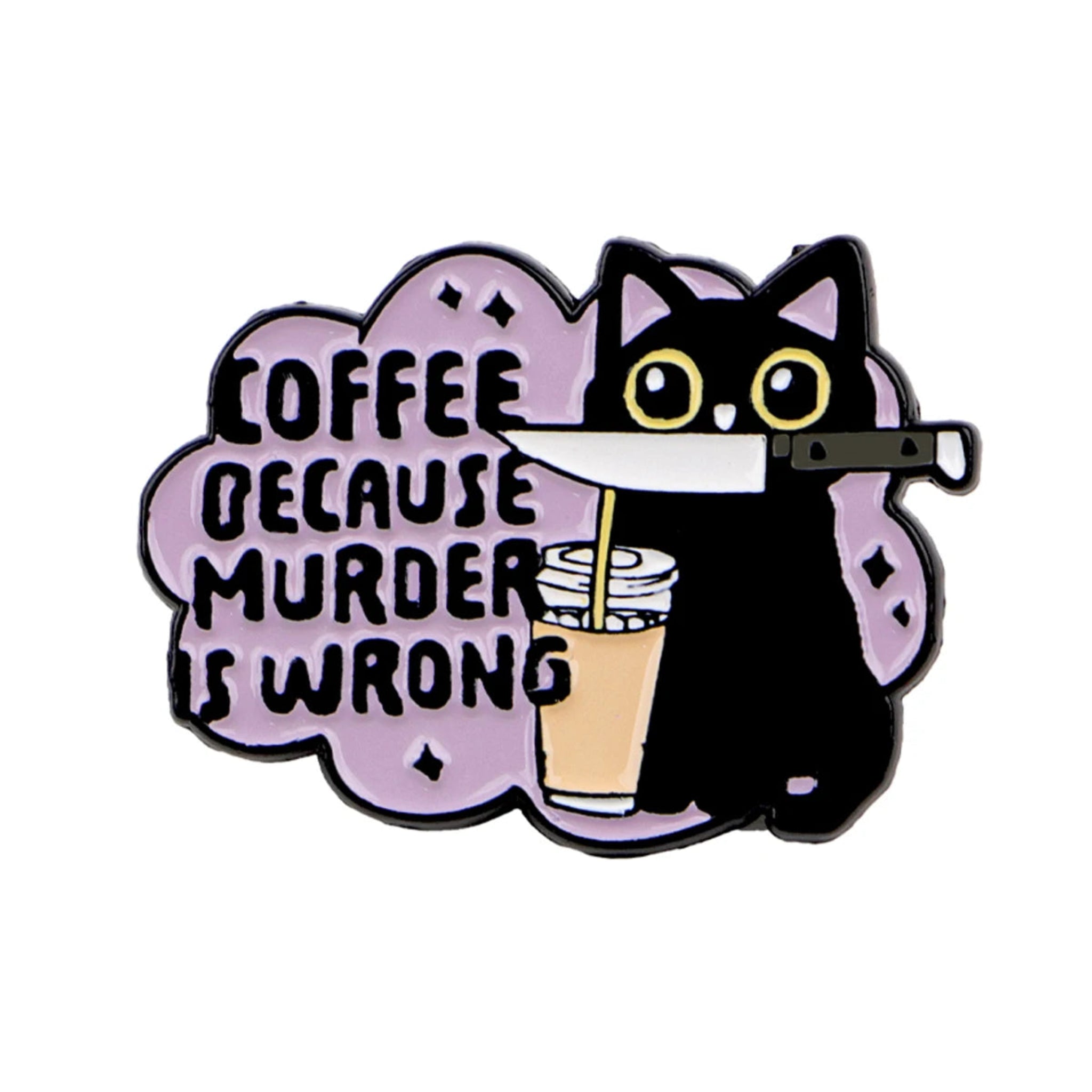 Black Cat Enamel Brooch Pin - The Ultimate Barista Accessory