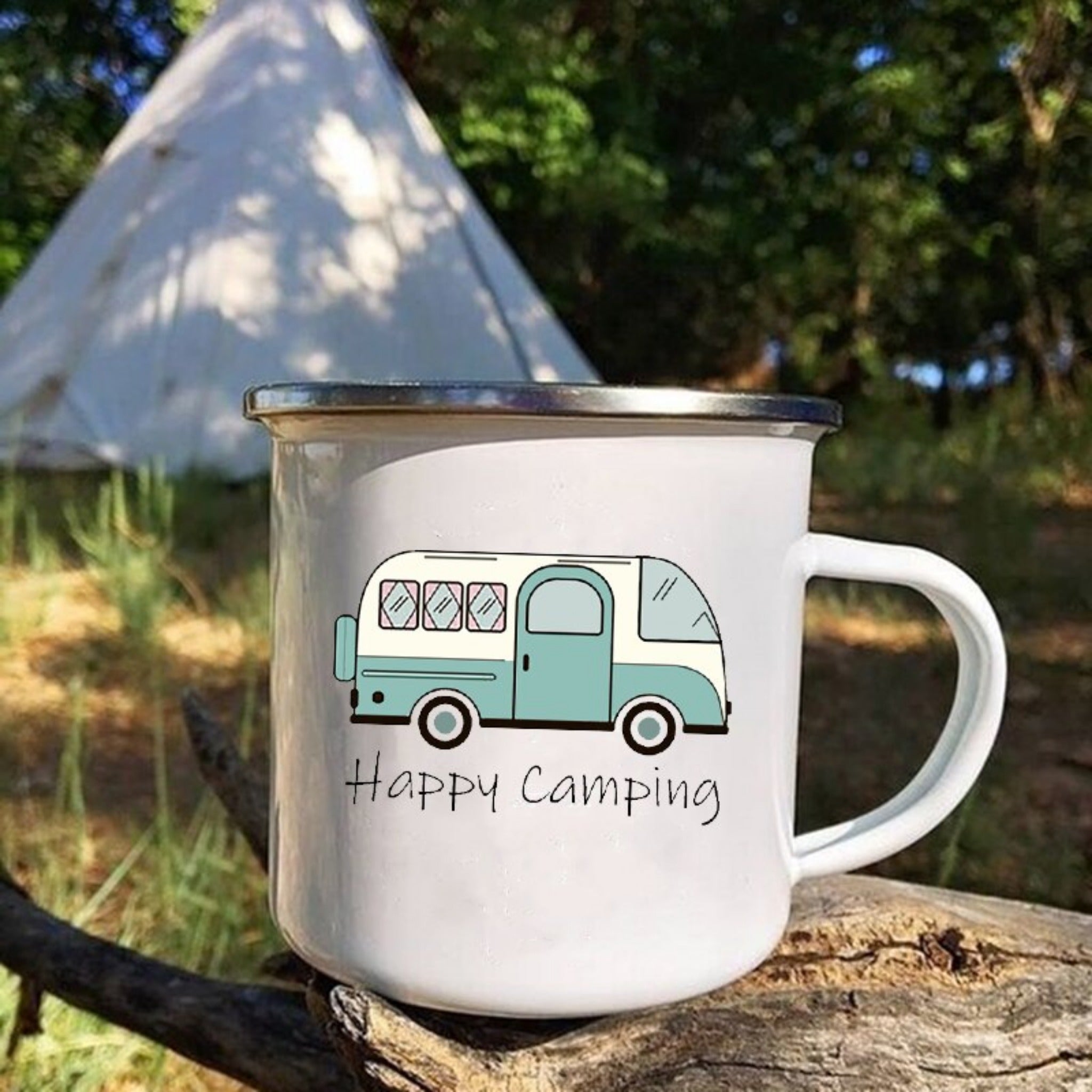 Happy Camping Caravan Camper Mug