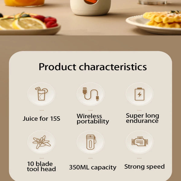 The CYCLONE CE00L 10 Blades Wireless Portable Blender 350ML