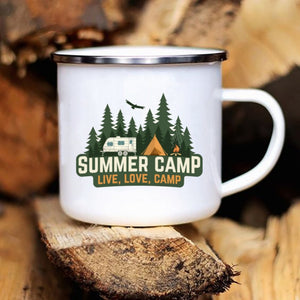 Summer Camp Stainless Steel Enamel Camp Mug