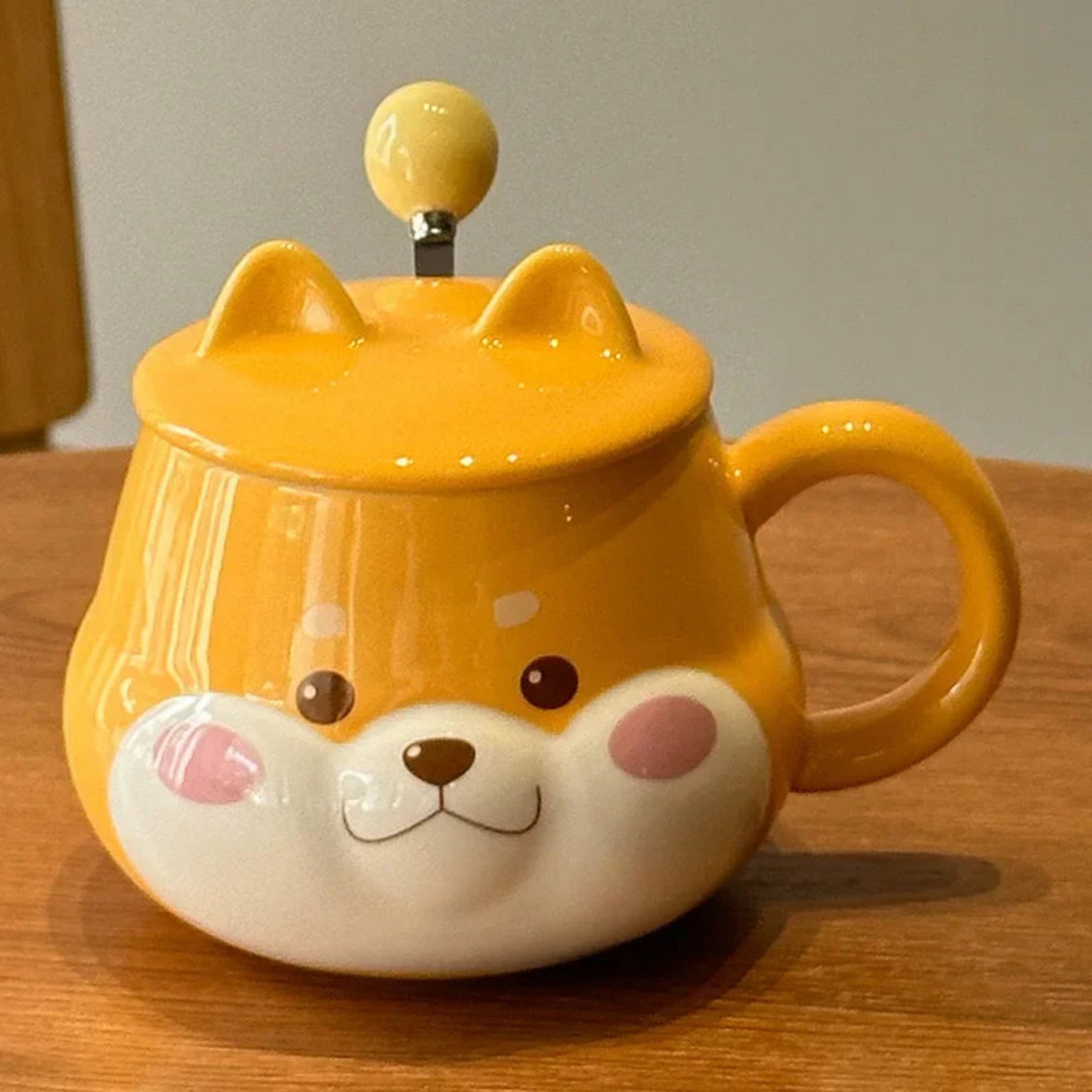 YOSHI Shiba Inu Mug with Lid Spoon