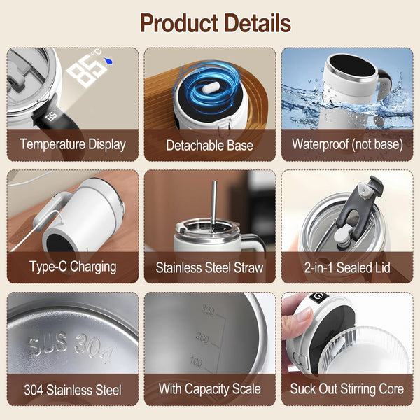 SB1 Automatic Stirring Rechargeable Detachable Magnetic Mug