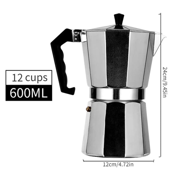 Classic Stovetop Moka Pot | Aluminum Espresso Maker