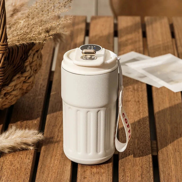 Smart Thermos Digital LED Temperature Vacuum Portable Cu