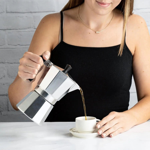 Classic Stovetop Moka Pot | Aluminum Espresso Maker