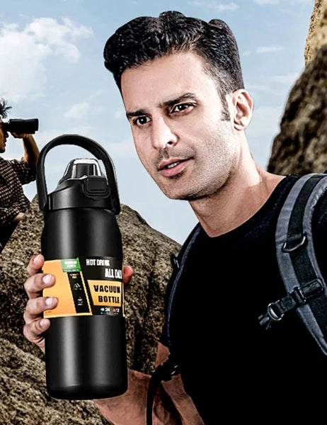 All Day Portable Thermos with Straw Vacuum Bottle