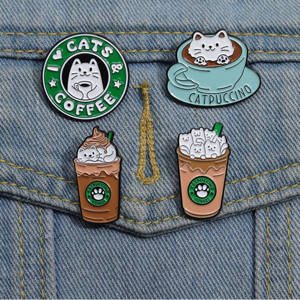 Ommmeow Cat Brooch Enamel Pin