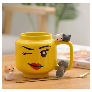 Face Impish Expression Ceramic Mug