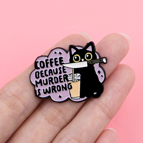 Black Cat Enamel Brooch Pin - The Ultimate Barista Accessory