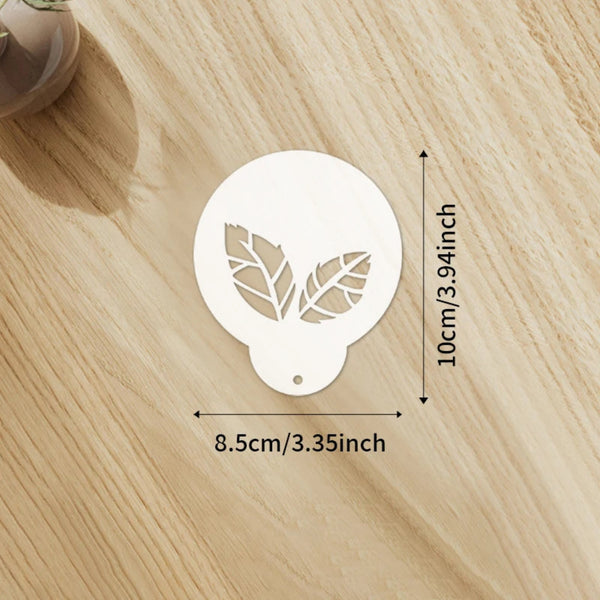 Fancy Coffee Art Stencils for Cappuccino, Hot Chocolate, Cake, Cookie Decoration