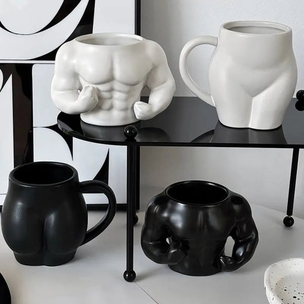 Funny Butt And Man Chest Ceramic Mug