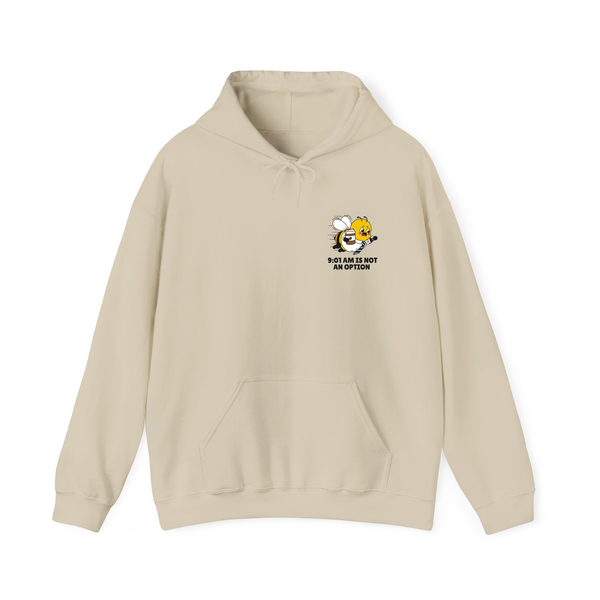 9:01 AM Is Not An Option Corporate Bee Embroidered Hoodie