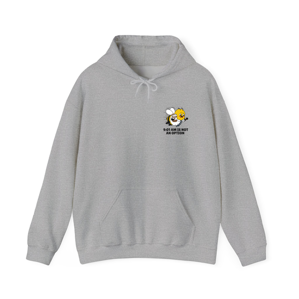 9:01 AM Is Not An Option Corporate Bee Embroidered Hoodie