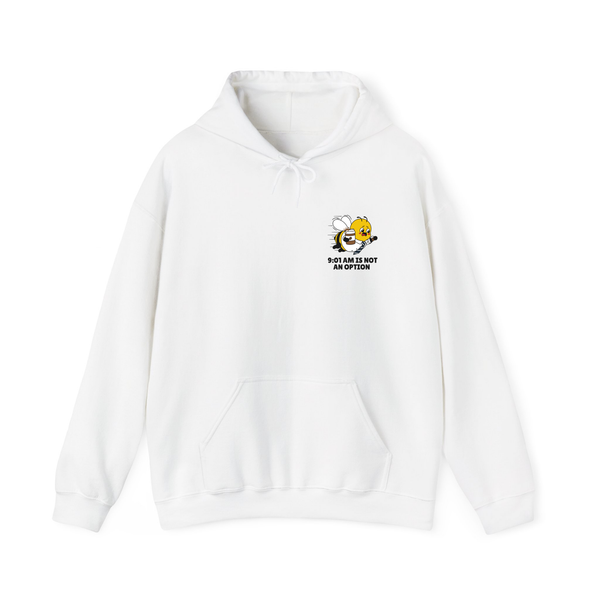 9:01 AM Is Not An Option Corporate Bee Embroidered Hoodie