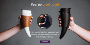 Viking Horn Travel Mug - Fuel up...feel good!