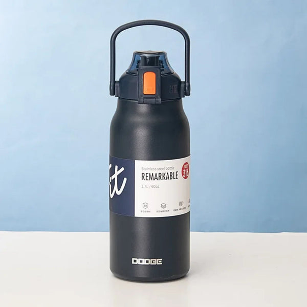 DODGE 1700ML Tumbler, Large Stainless Steel Thermos, 1.7L Water Bottle, Insulated Vacuum Flask.
