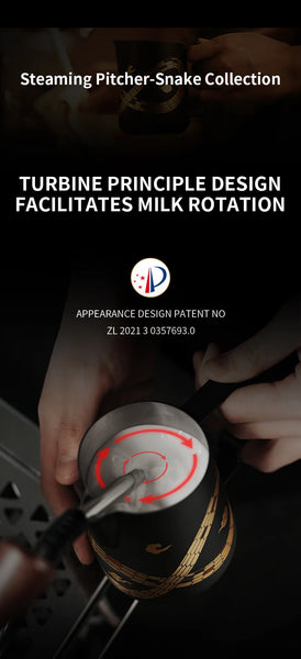 MHW-3BOMBER Serpent Latte Art Pitcher 450/500/600ml