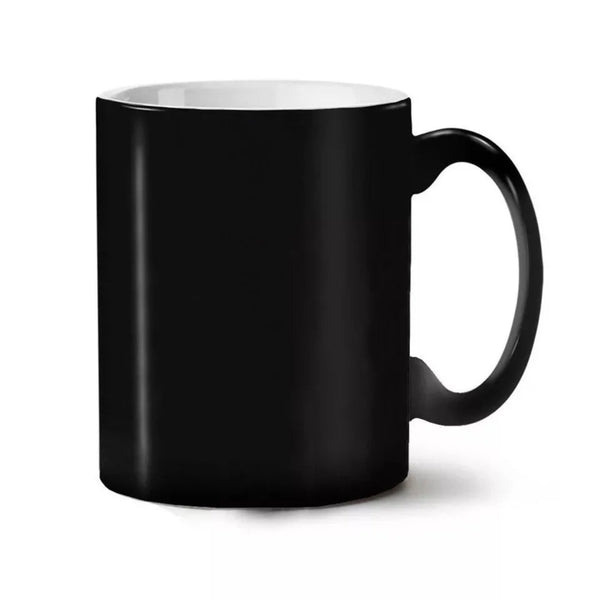Black mug on a white background