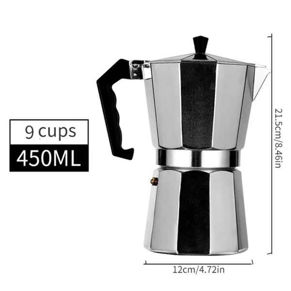 Classic Stovetop Moka Pot | Aluminum Espresso Maker