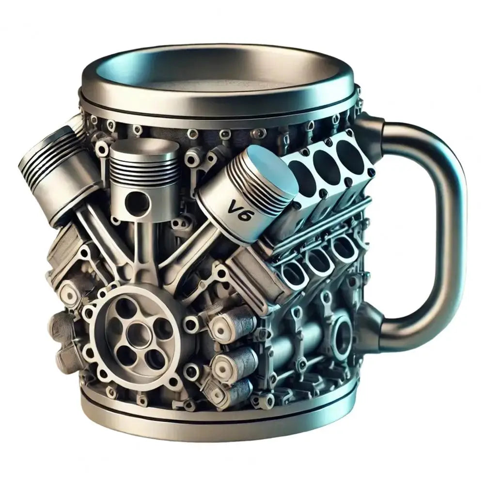 V8/V6 Creative Car Engines Stainless Steel Mug