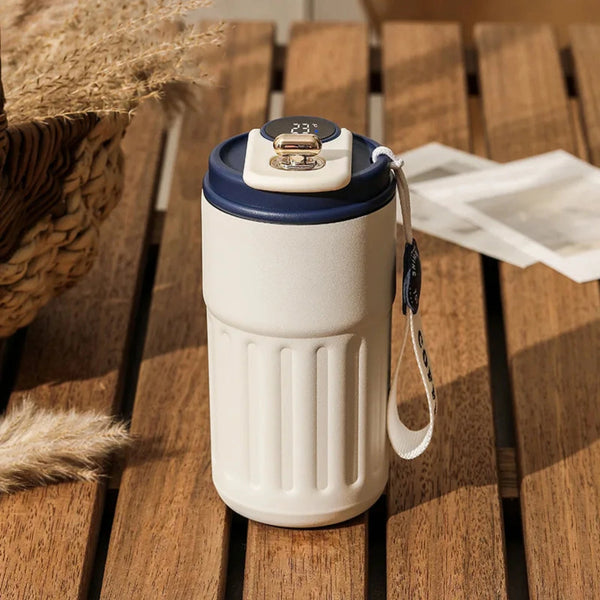 Smart Thermos Digital LED Temperature Vacuum Portable Cu