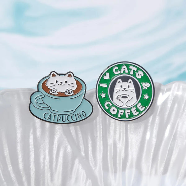 Ommmeow Cat Brooch Enamel Pin