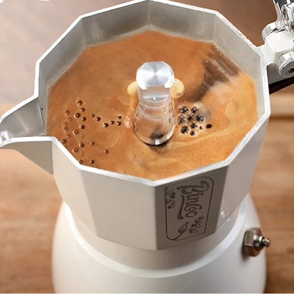 Bincoo Double-Valve Aluminum Moka Pot (200ml, 1-2 Cups)