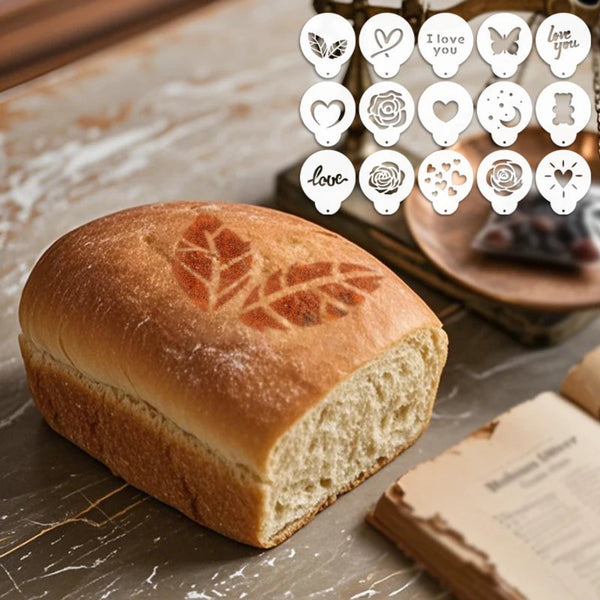 Fancy Coffee Art Stencils for Cappuccino, Hot Chocolate, Cake, Cookie Decoration