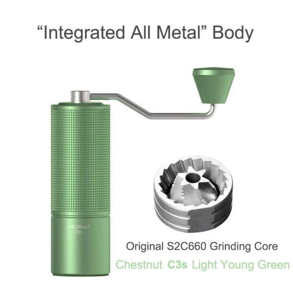 TIMEMORE Chestnut C3s Manual Coffee Grinder - All Metal Portable S2C Burr Mill