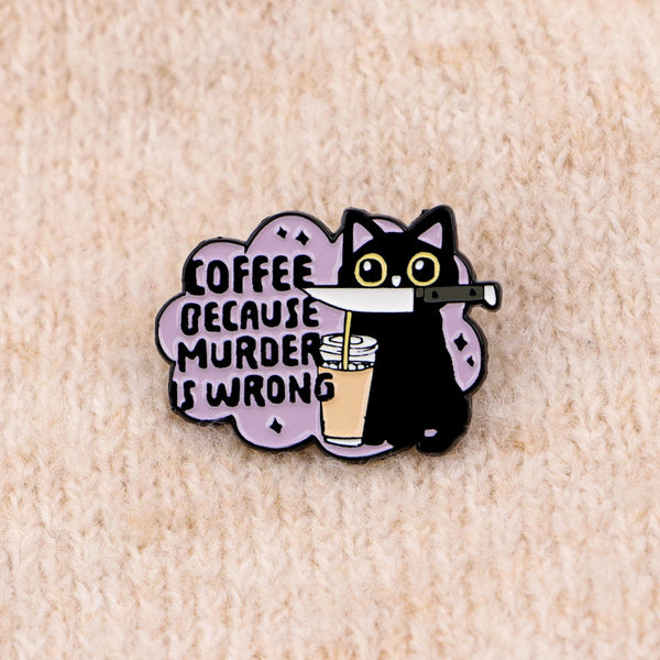 Black Cat Enamel Brooch Pin - The Ultimate Barista Accessory