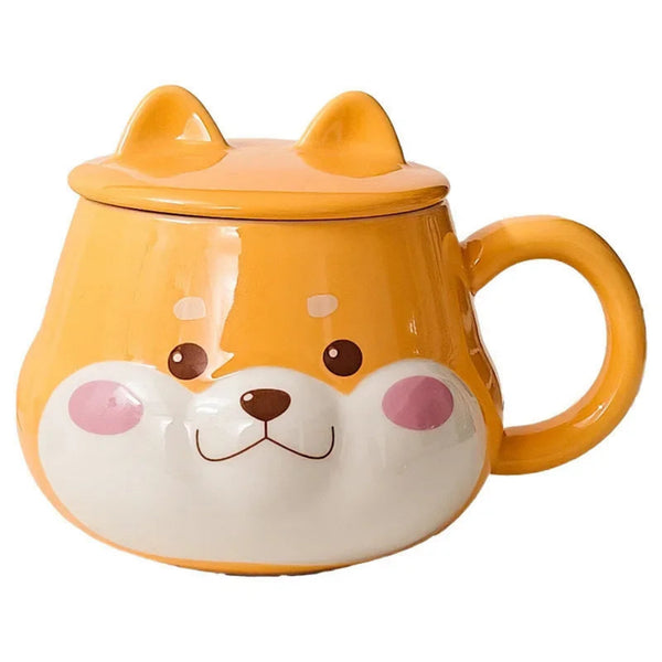 YOSHI Shiba Inu Mug with Lid Spoon