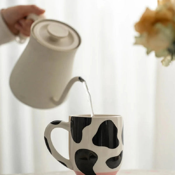 The Farmhouse Udderly Cow Ceramic Mug With Non-Skid Silicone Feet