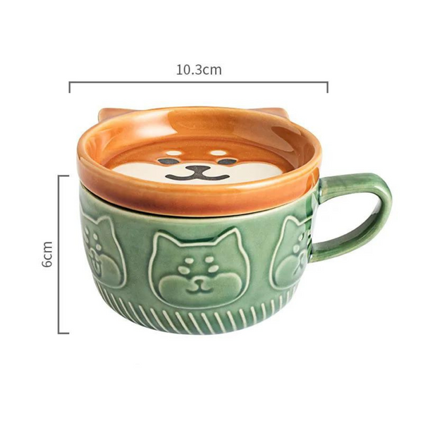 Bubbles Cat Pattern Mug With Lid