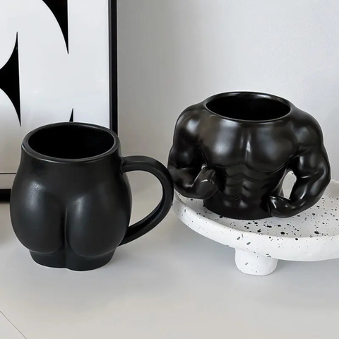 Funny Butt And Man Chest Ceramic Mug