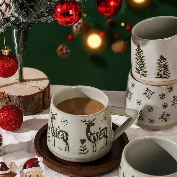 Vintage Christmas Ceramic Mug