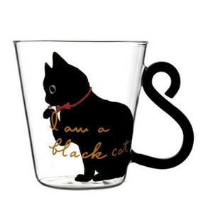 Bubbles Cat Glass Cup