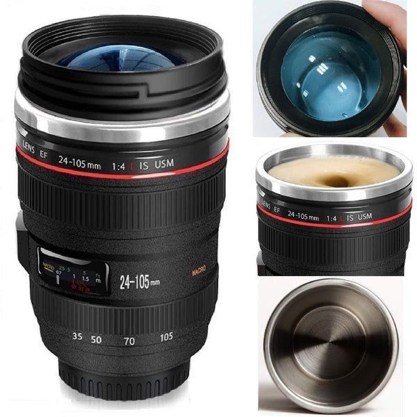 Zoom Camera Lens Travel Mug
