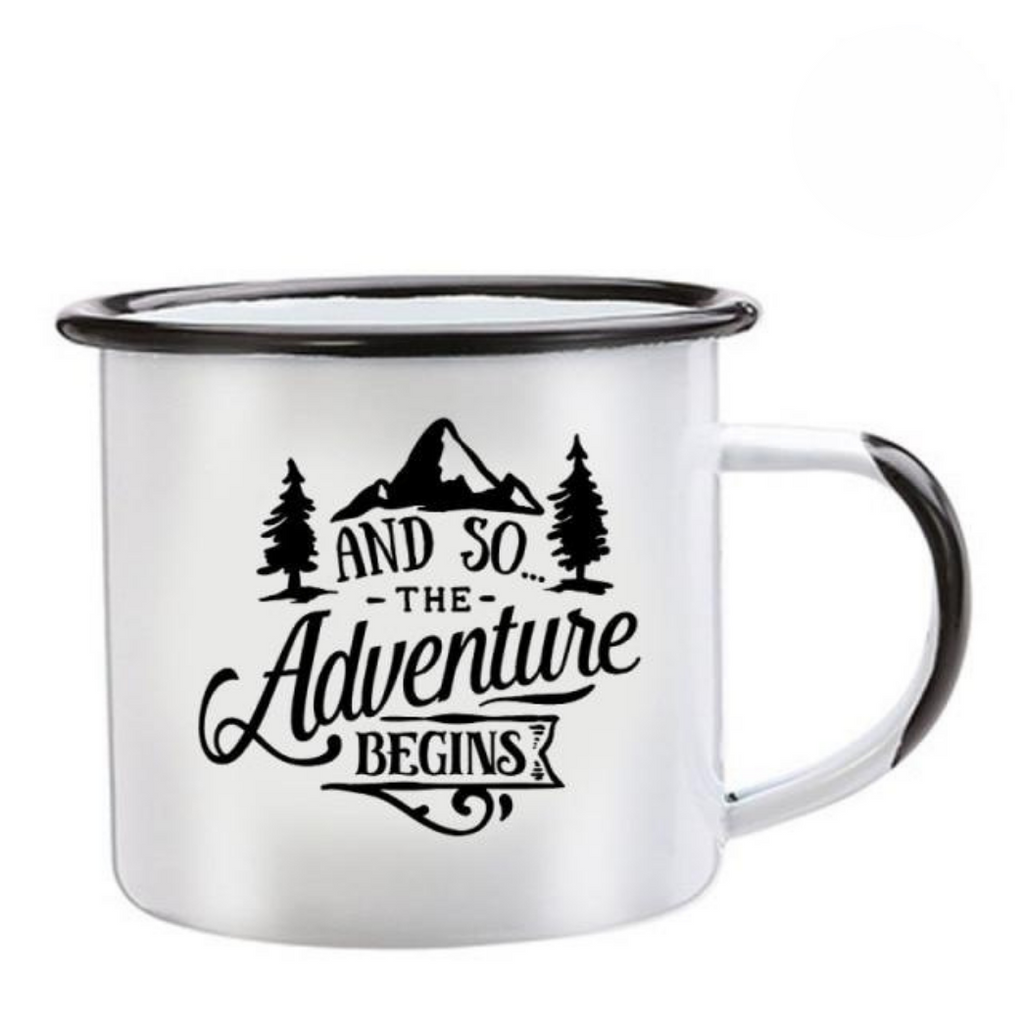 adventure enamel camping mug enamel camping