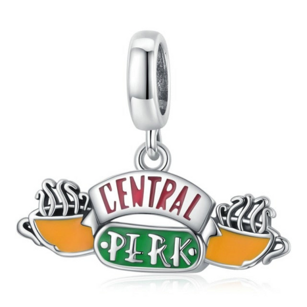 Luxyglo Silver Central Perk Coffee Cup Pendant