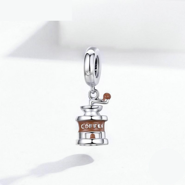 Luxyglo Sterling Silver Coffee Grinder Pendant