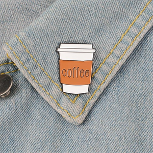 Coffee Cup Brooch Pins