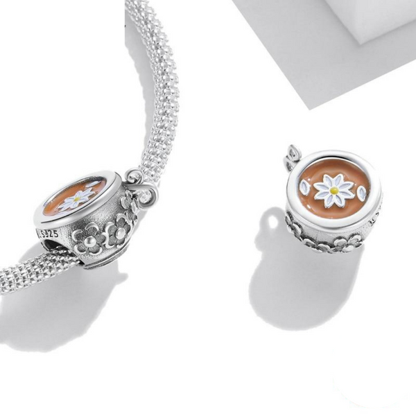 Luxyglo Silver Flower Cup Pendant