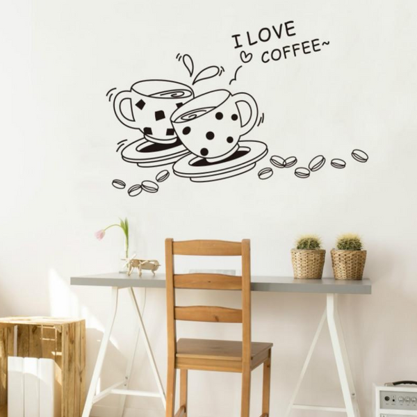 I Love Coffee Wall Sticker