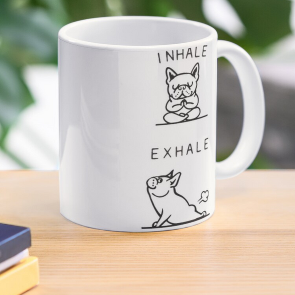 Inhale Exhale Yoga Bulldog Mug