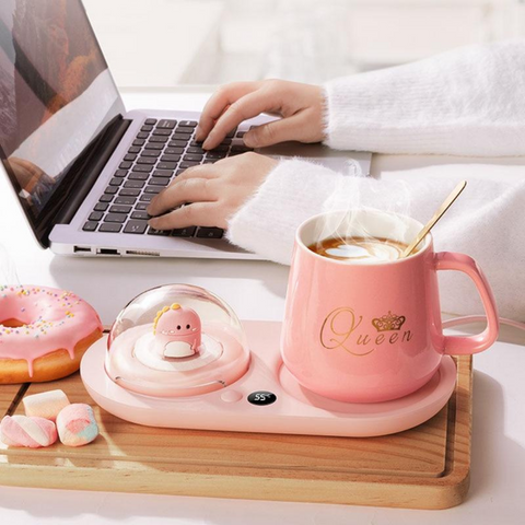 Coffee Mug Warmer, Mug Warmer for Desk, Portable Thermostatic Electric Mug  Warme