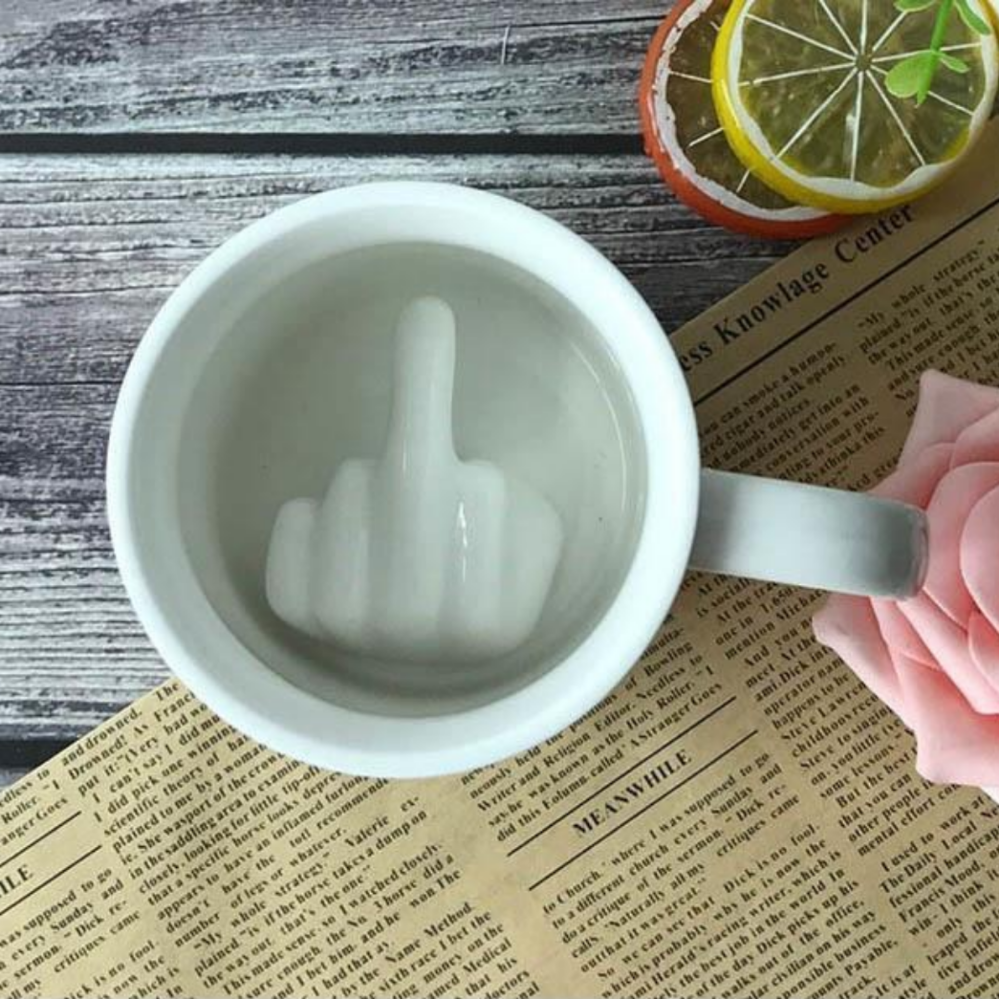 Finger Gesture Coffee Mug