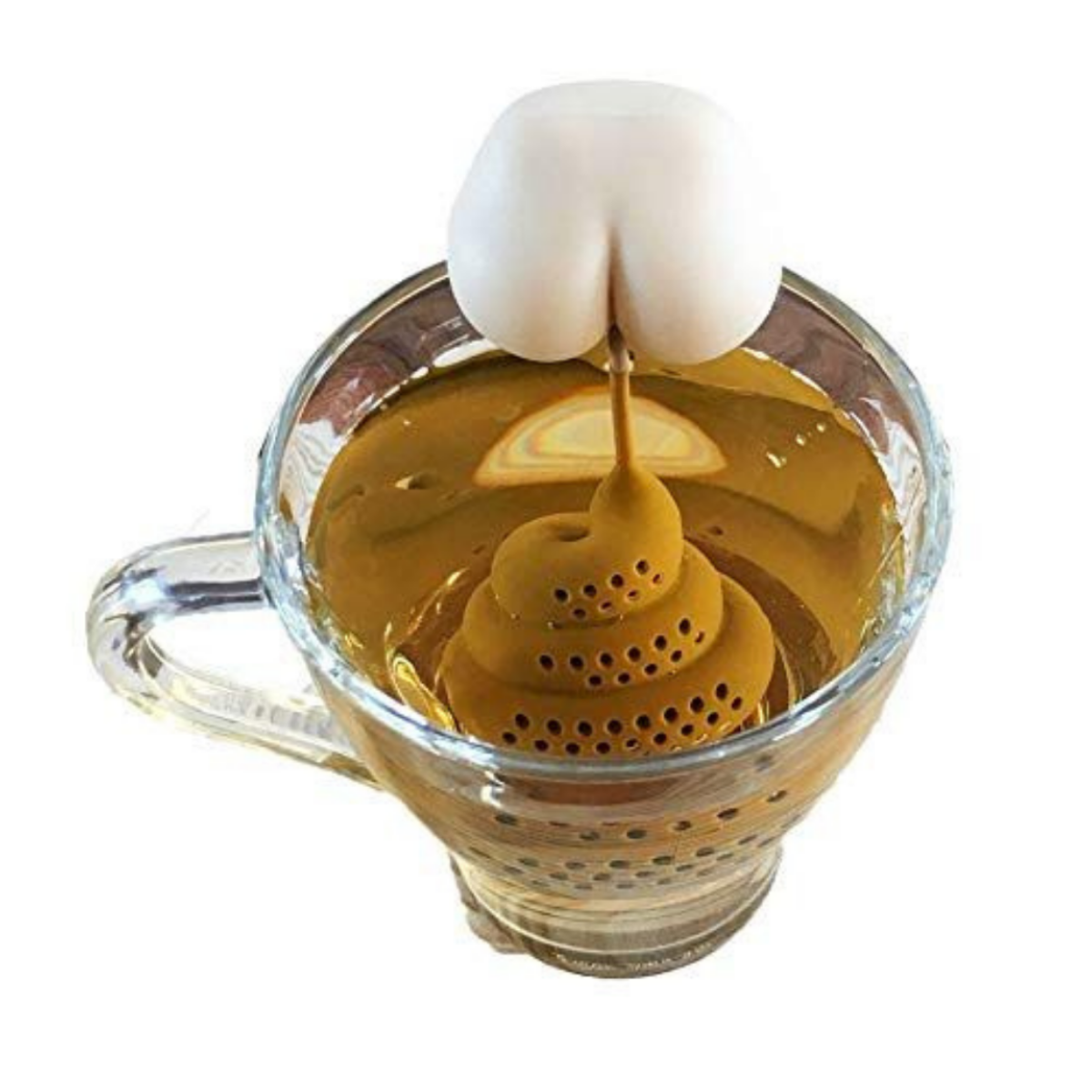 Creative Tea Infuser Silicone Poop Shaped Funny Herbal Tea Bag